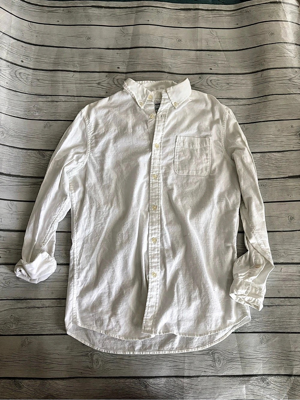 Sonoma Casual Button Down Shirt in White Size Medium